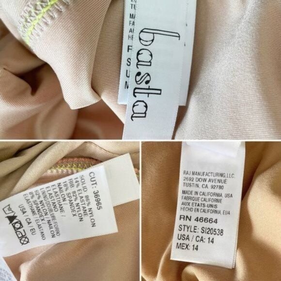 NWOT Basta surf Deep-v colorblock one piece swim bathing suit 14 - Picture 11 of 12